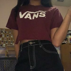 VANS OFF THE WALL CROPPED TEE